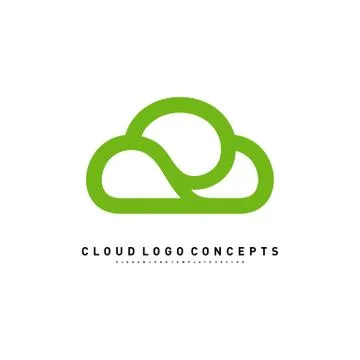 Luxury Cloud Logo Design Concept Vector. Cloud Logo Template Vector Stock Illustration