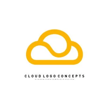 Luxury Cloud Logo Design Concept Vector. Cloud Logo Template Vector Illustrazione stock