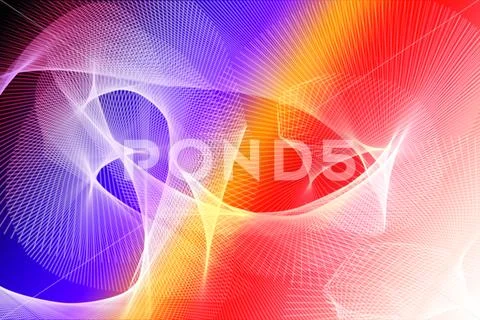 Luxury Color Flow Abstract Art With Glowing Motion Effect PSD Template
