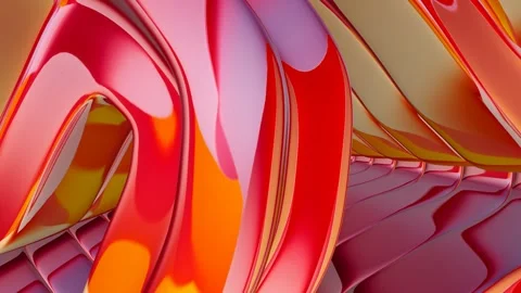 Luxury Colorful Background, Looped, Reflection, Unique Design, Paints, Exclusive Stock Footage 297899495