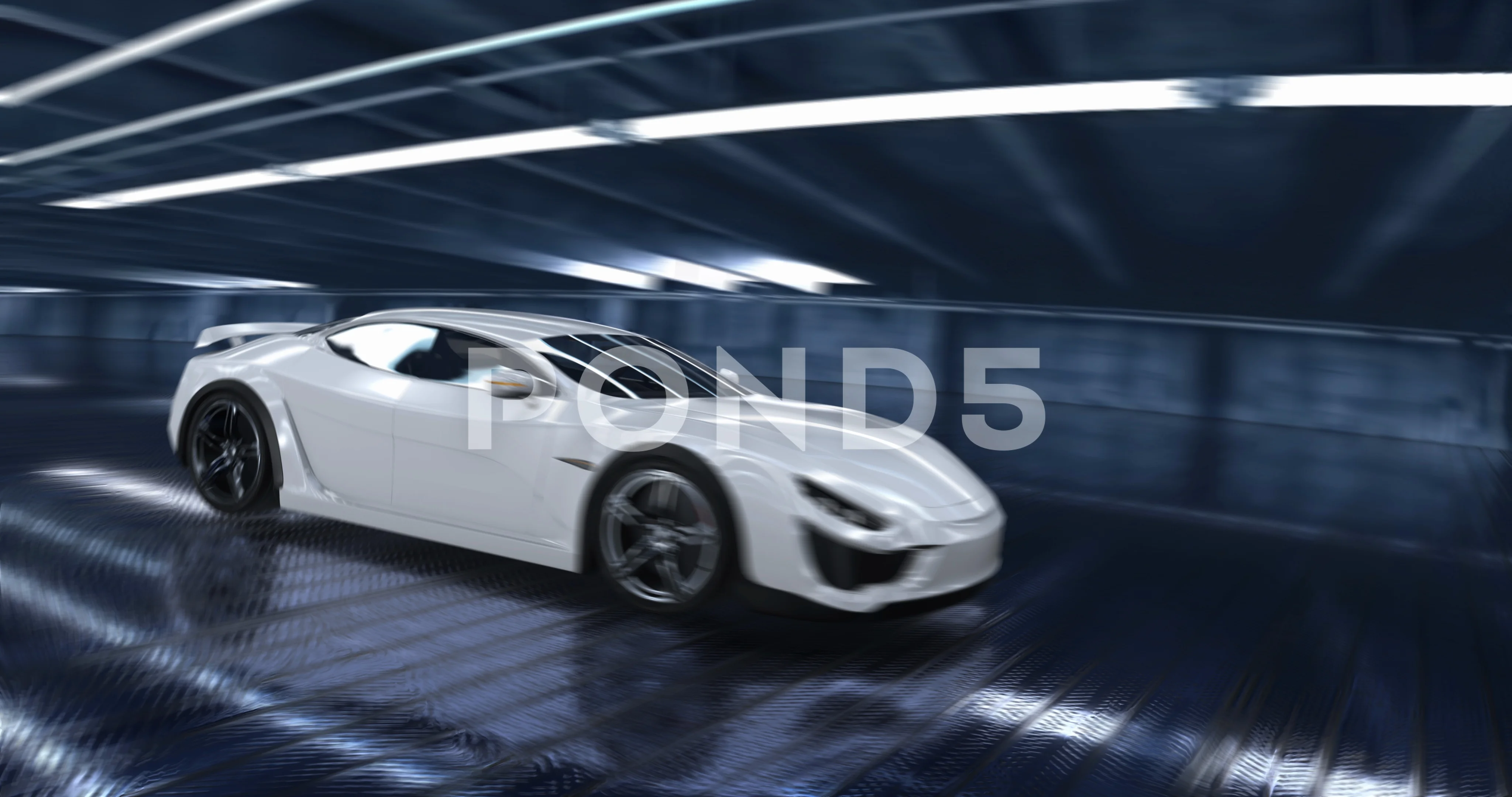 Luxury concept sports car animation with... | Stock Video | Pond5