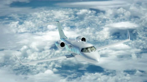 Luxury corporate air travel. Lear jet in 4K. Stock Footage 45705579