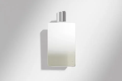 Luxury cosmetic plastic bottle with disk top flip cap mockup Stock Illustration