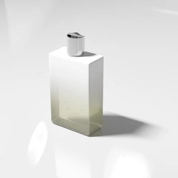 Luxury cosmetic plastic bottle with disk top flip cap mockup Stock Illustration