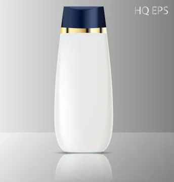 Luxury cosmetics shampoo bottle. Vector Mockup Stock Illustration