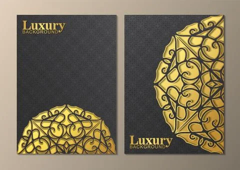 Luxury cover background with mandala texture Illustrazione stock