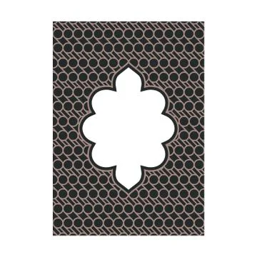 Luxury cover page design with pattern background, antique greeting card, orna Stock Illustration