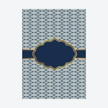 Luxury cover page design with pattern background, antique greeting card, orna Stock Illustration