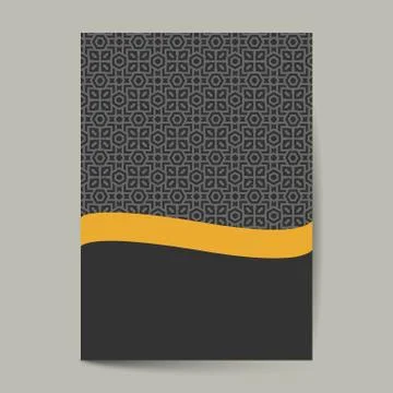 Luxury cover page design with pattern background, antique greeting card, orna Illustrazione stock