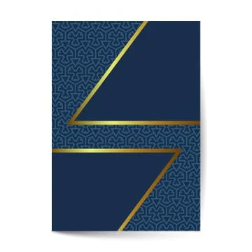 Luxury cover page design with pattern background, antique greeting card, orna Stock-Illustration