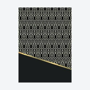 Luxury cover page with pattern design for flyer, magazines, , book cover, ban Stock Illustration