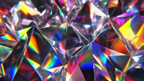 Luxury Crystal Prism Rainbow Light Refraction Background 库存影片 337765161