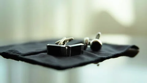 Luxury cufflinks 스톡 동영상 156834086