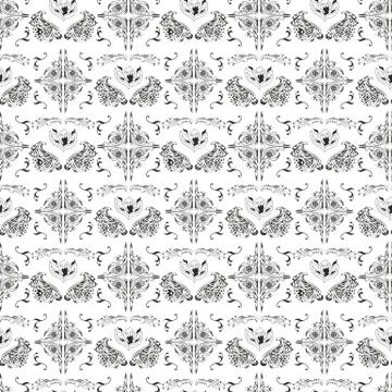 Luxury damask pattern Stock Illustration