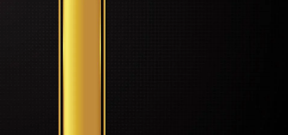 Luxury dark background halftone pattern design gold metallic shape style Stock Illustration