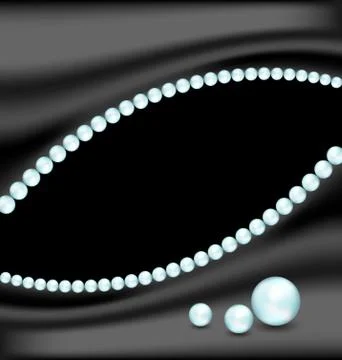 Luxury dark background with pearls Stock Illustration
