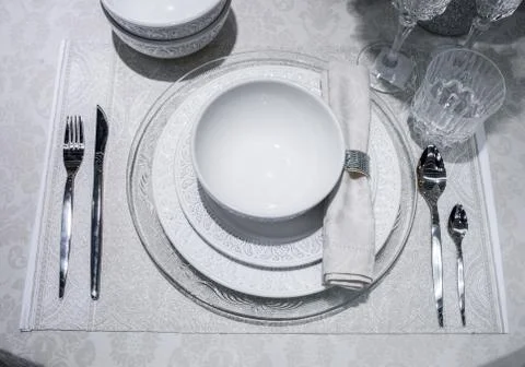 Luxury decorated table Stock Photos