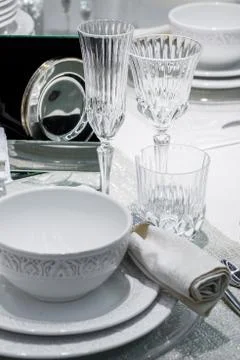 Luxury decorated table Stock Photos