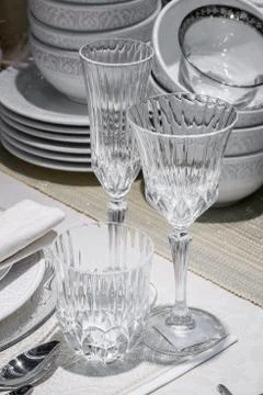 Luxury decorated table Stock Photos