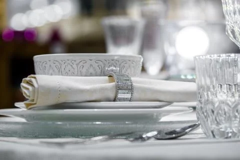 Luxury decorated table Stock Photos
