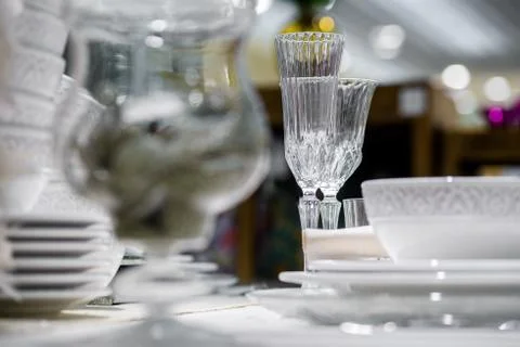 Luxury decorated table Stock Photos