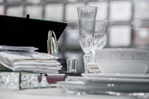 Luxury decorated table Stock Photos