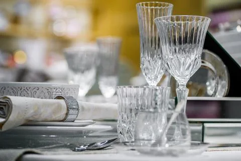 Luxury decorated table Stock Photos