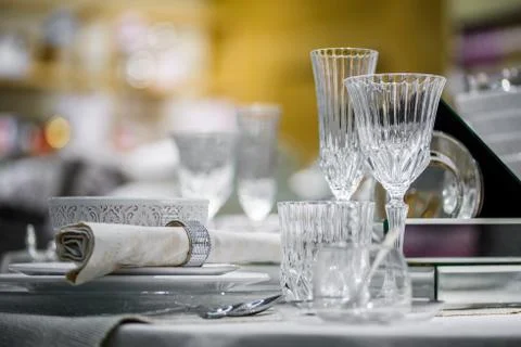 Luxury decorated table Stock Photos