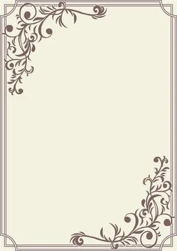 Luxury decorative frame (A4 size) Stock Illustration
