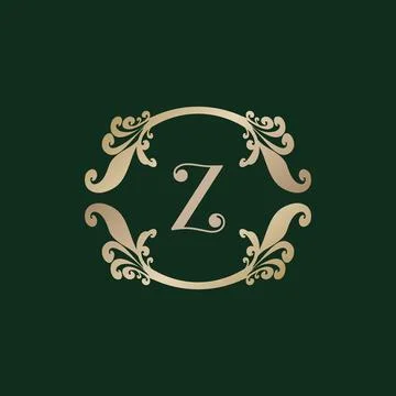 Luxury Decorative Golden Frame. Elegant Curl Floral Ornament Illustrazione stock