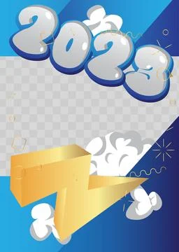 Luxury deluxe 2023 Background vector illustration. Abstract event poster te.. Stock Illustration