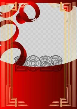 Luxury deluxe 2023 Background vector illustration. Abstract event poster te.. Stock Illustration