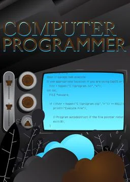 Luxury deluxe Computer Programmer Background vector illustration. Abstract .. Stock-Illustration