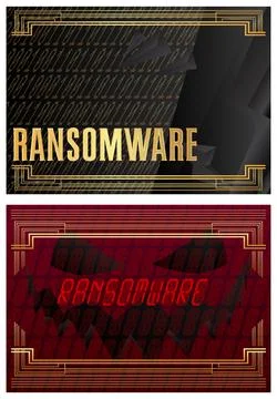 Luxury deluxe Ransomware Background vector illustration. Abstract poster te.. Stock Illustration