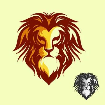 Luxury design lion head vector symbol Stock Illustration