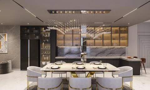 Luxury Dining Creating an Elegant and Sophisticated Atmosphere Illustrazione stock