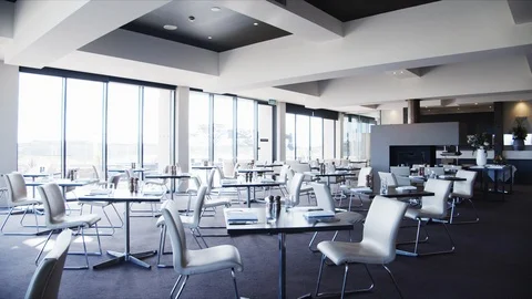 Luxury Dining at Restaurant Stock Footage 124294617