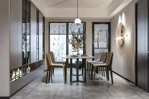 Luxury Dining Room Design Creating an Exquisite Culinary Experience Stock-Illustration