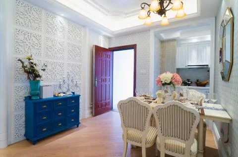 Luxury dining room Stock Photos