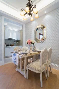 Luxury dining room Stock Photos
