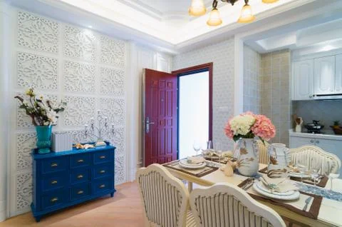 Luxury dining room Stock Photos