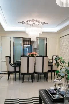 Luxury dining room Foto stock