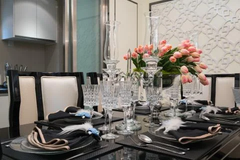 Luxury dining room Foto stock