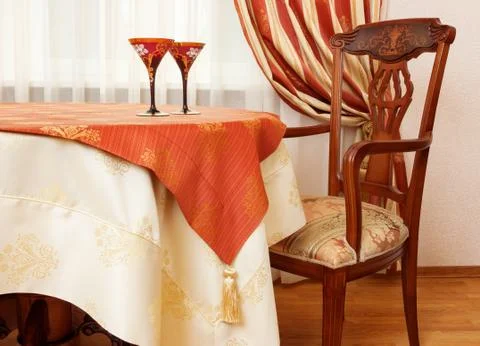 Luxury dining table Stock Photos