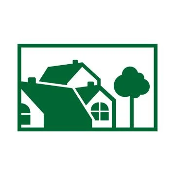 Luxury Eco Friendly House Stock Illustration