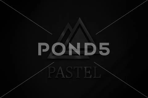 Luxury elegant black logo mockup on black background Modello PSD