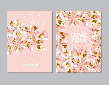Luxury elegant floral vector pattern. Spring blossom motif with sakura flower 库存插图