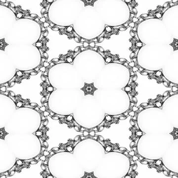 Luxury elegant ornamental silver frame as seamless background Stock Illustration