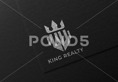 Luxury embossed logo mockup 4k PSD-Vorlage