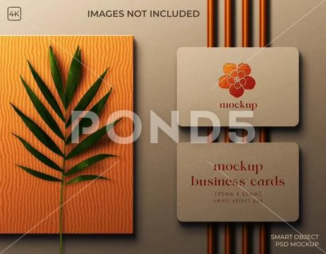 Luxury embossed psd business card mockup PSD Template